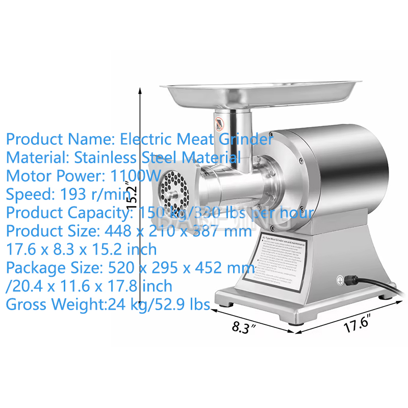 Meat Grinder Attachment - BABEJING 2025 New Electric Meat Crusher