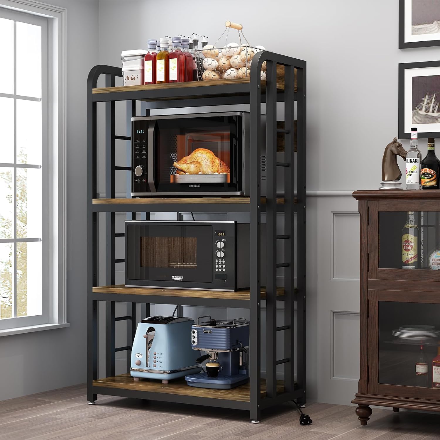 4 Tier Kitchen Bakers Rack Wit - đánh giá và giá Kitchen Appliances Countertop