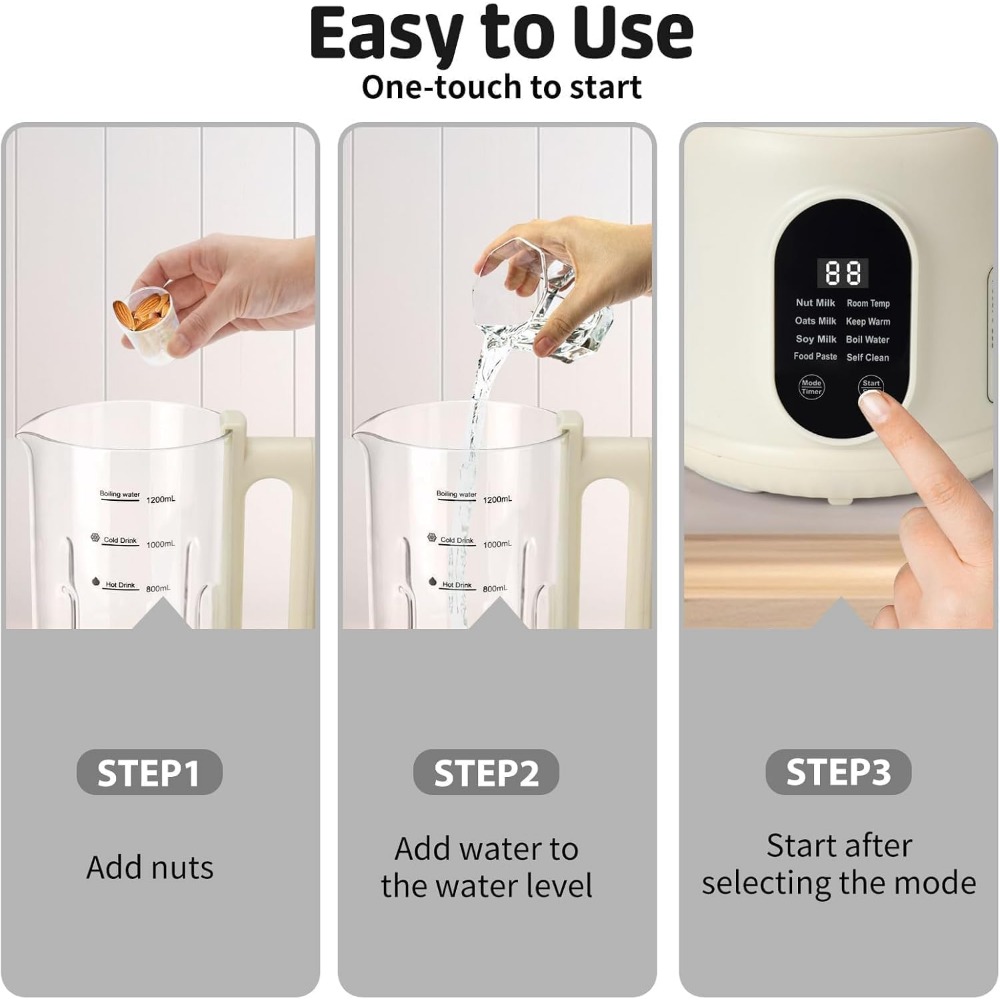 40 Oz Automatic Plant Milk Mak - đánh giá và giá Soy Milk Maker