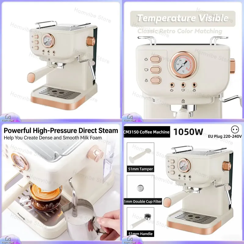 20 Bar Semi-Automatic Espresso - đánh giá và giá Milk Frother Automatic