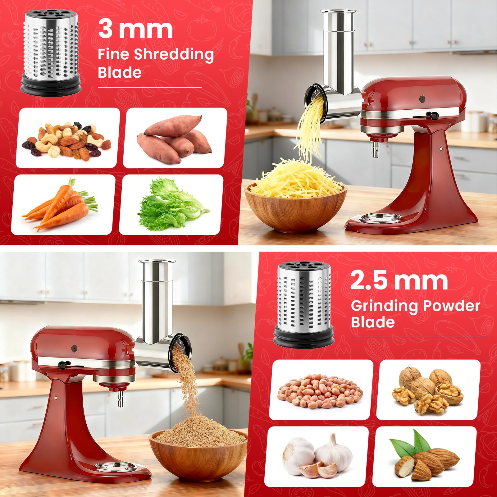 Stainless Steel Slicer Shredde - đánh giá và giá Kitchen Appliances Kitchenaid