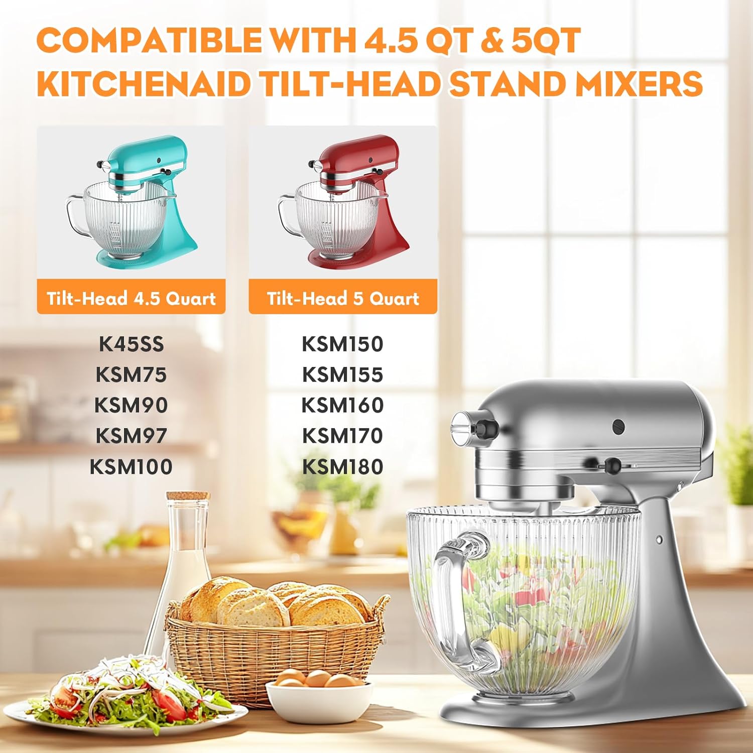 GVODE Glass Bowl for Kitchenai - đánh giá và giá Kitchen Appliances Kitchenaid