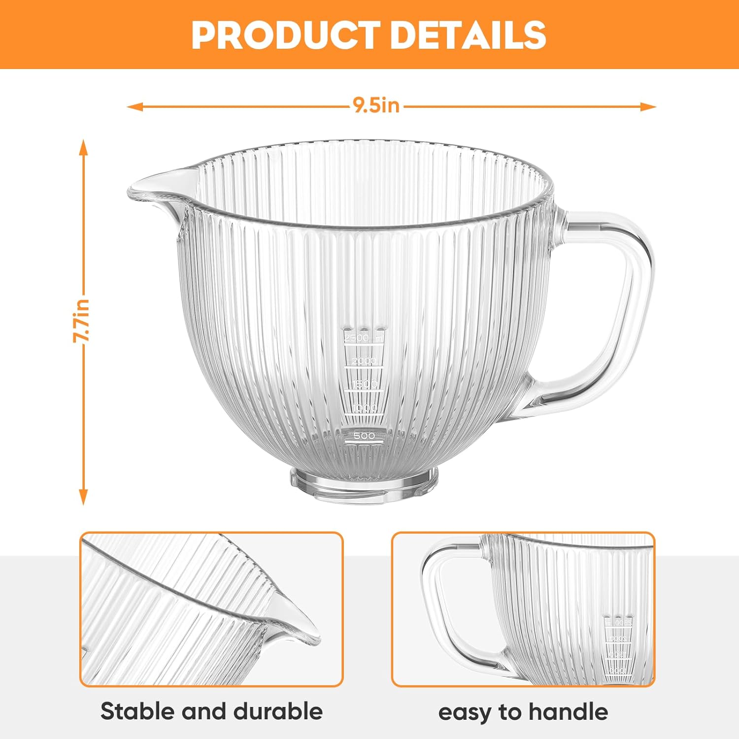 GVODE Glass Bowl for Kitchenai - đánh giá và giá Kitchen Appliances Kitchenaid